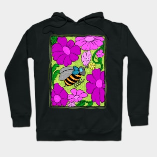 Flower and bee Hoodie